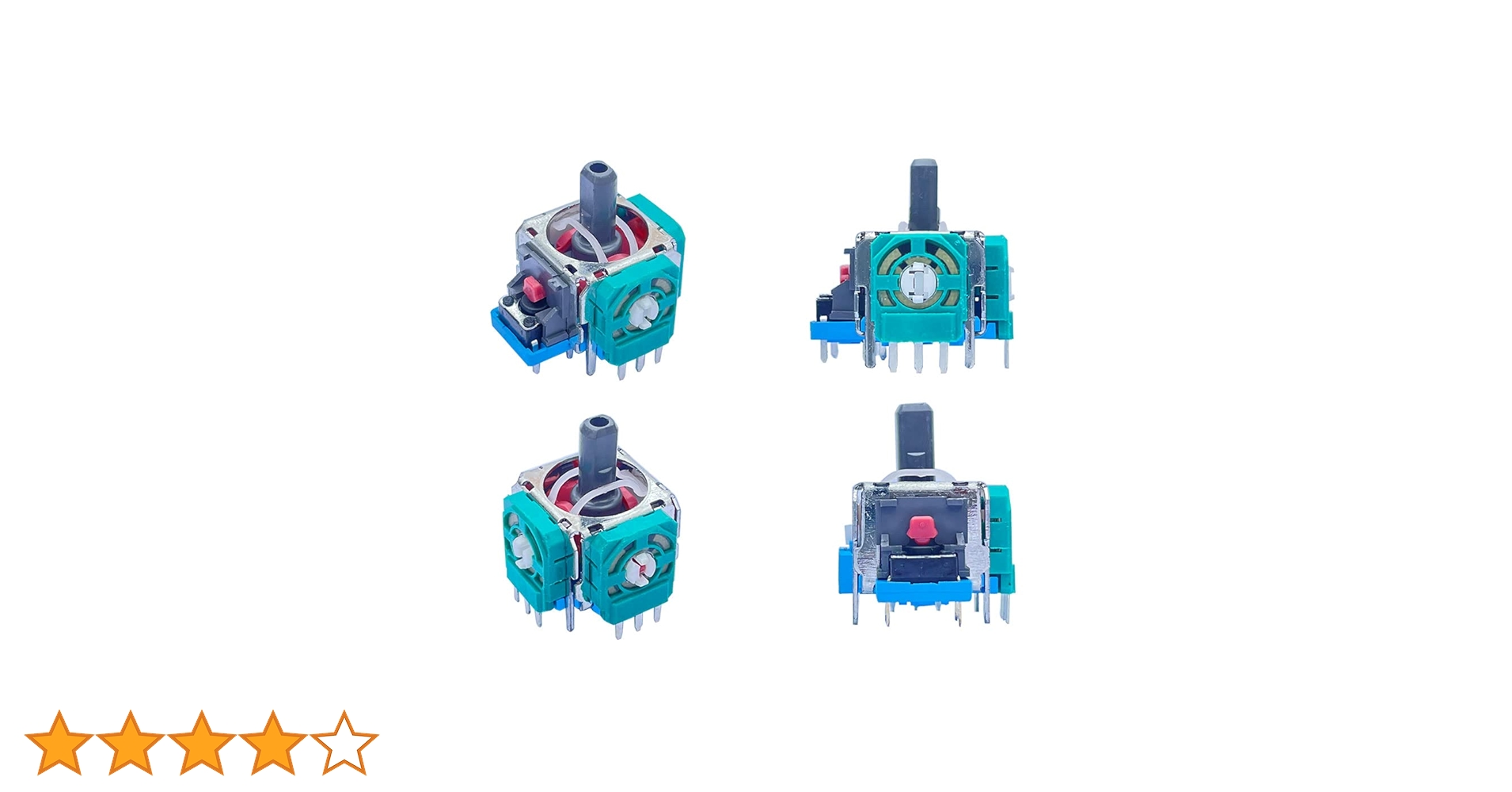 Amazon | ElecGear 4個EL1交換用ジョイスティック + 追加の